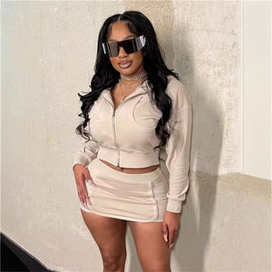Sweat 2 piece skirt set